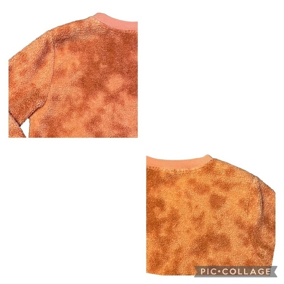 G Giuliana LounGy Clay Color Cozy Textured Sherpa Fleece Sweatshirt - Sz M - Picture 8 of 13